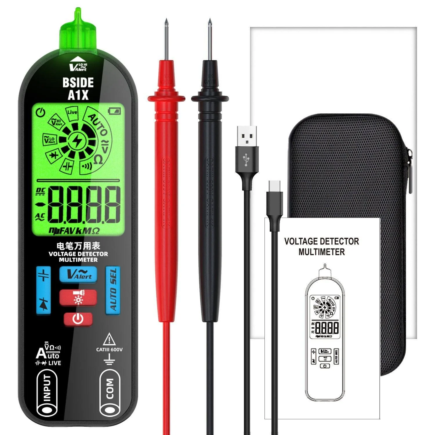 VIVI A1X Rechargeable Digital Multimeter DC AC Voltmeter - Image 12