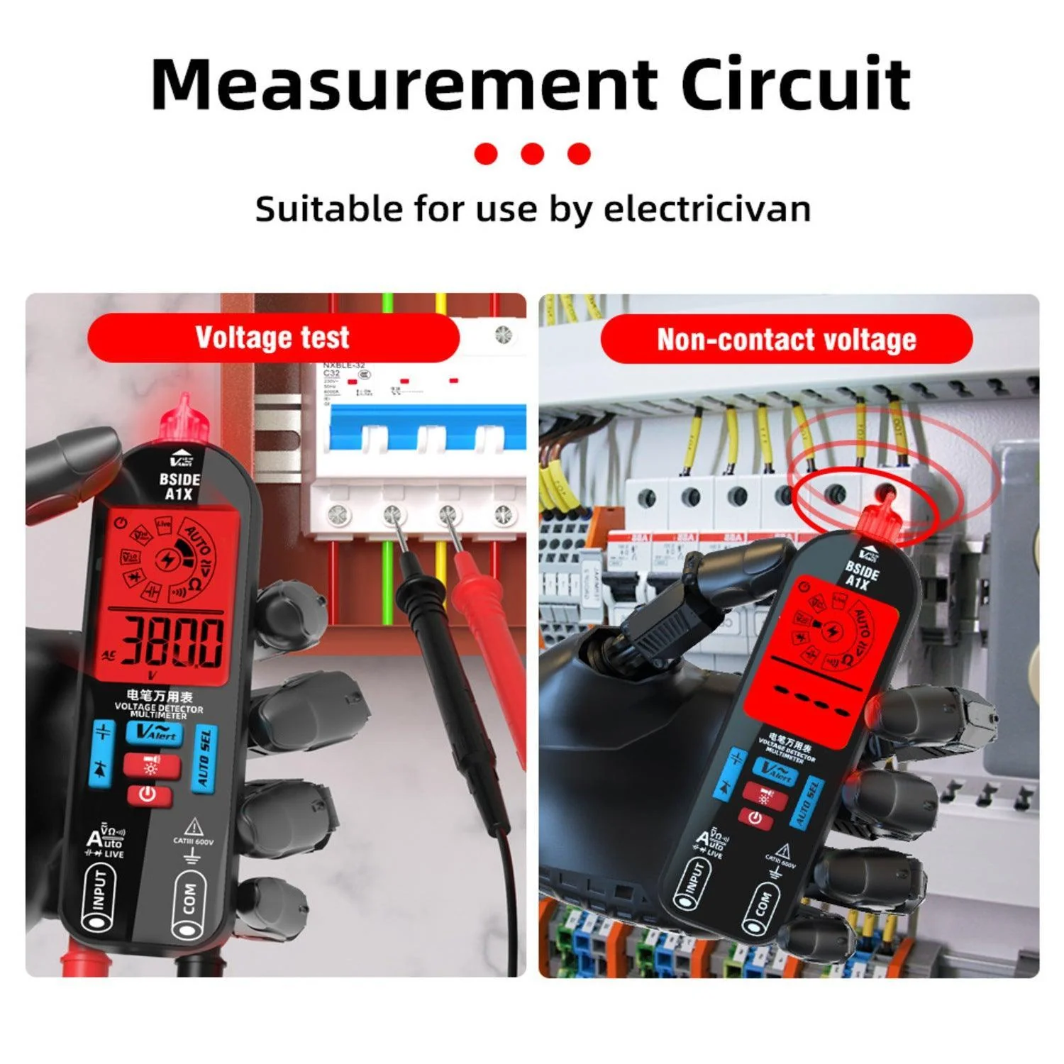 VIVI A1X Rechargeable Digital Multimeter DC AC Voltmeter - Image 8