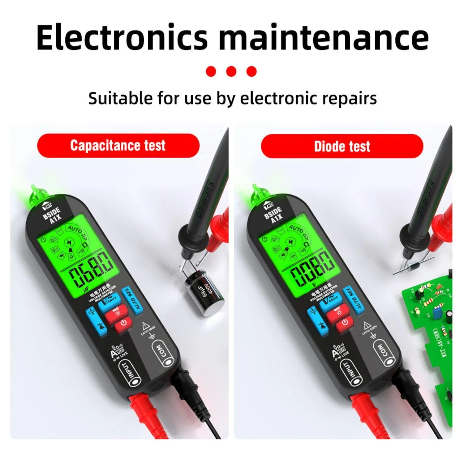 VIVI A1X Rechargeable Digital Multimeter DC AC Voltmeter - Image 9