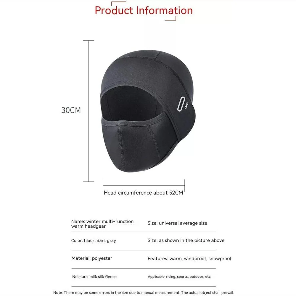 VIVI Bike Helmet Liner Cycling Warm Hood Masks - Image 11