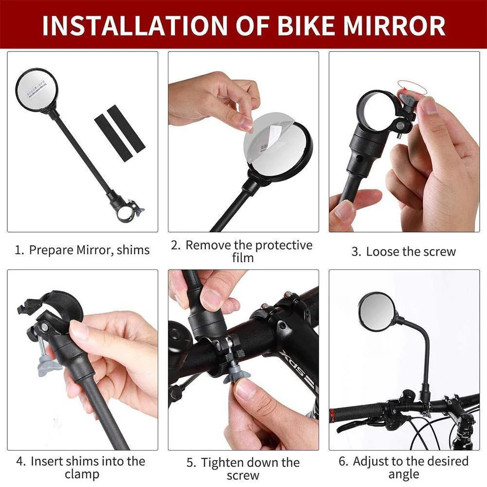 VIVI Bike Mirror 360° Adjustable Handlebar Mirrors - Image 5
