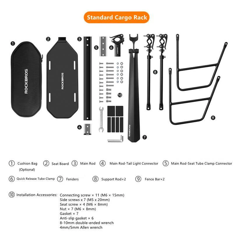 VIVI Bike Quick Release Rear Cargo Racks - Image 31