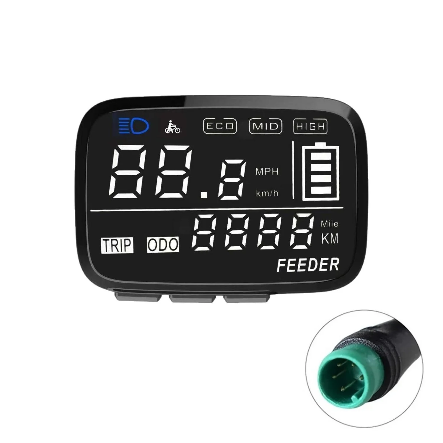 VIVI Electric Bike 48V 08N LCD Display Meters For Gopina Ebike - Image 2