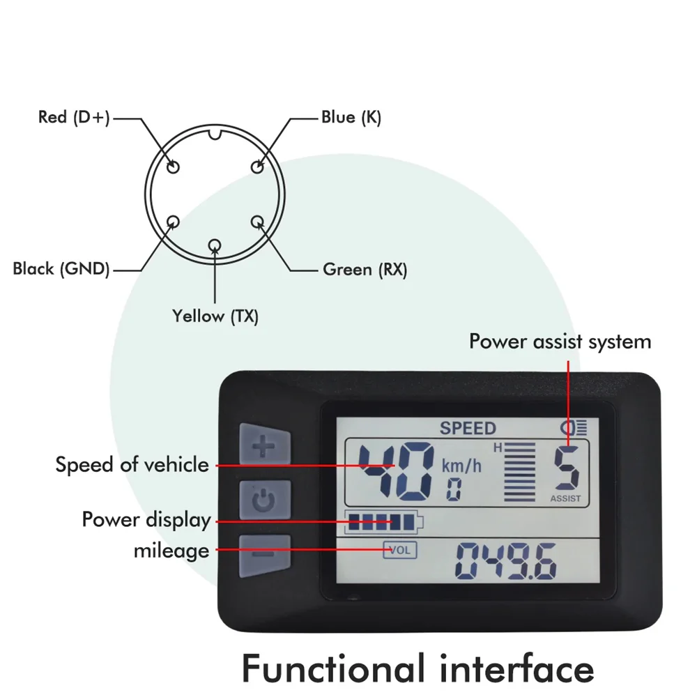 VIVI Electric Bike Computer 48V P3H LCD Display Meters - Image 12