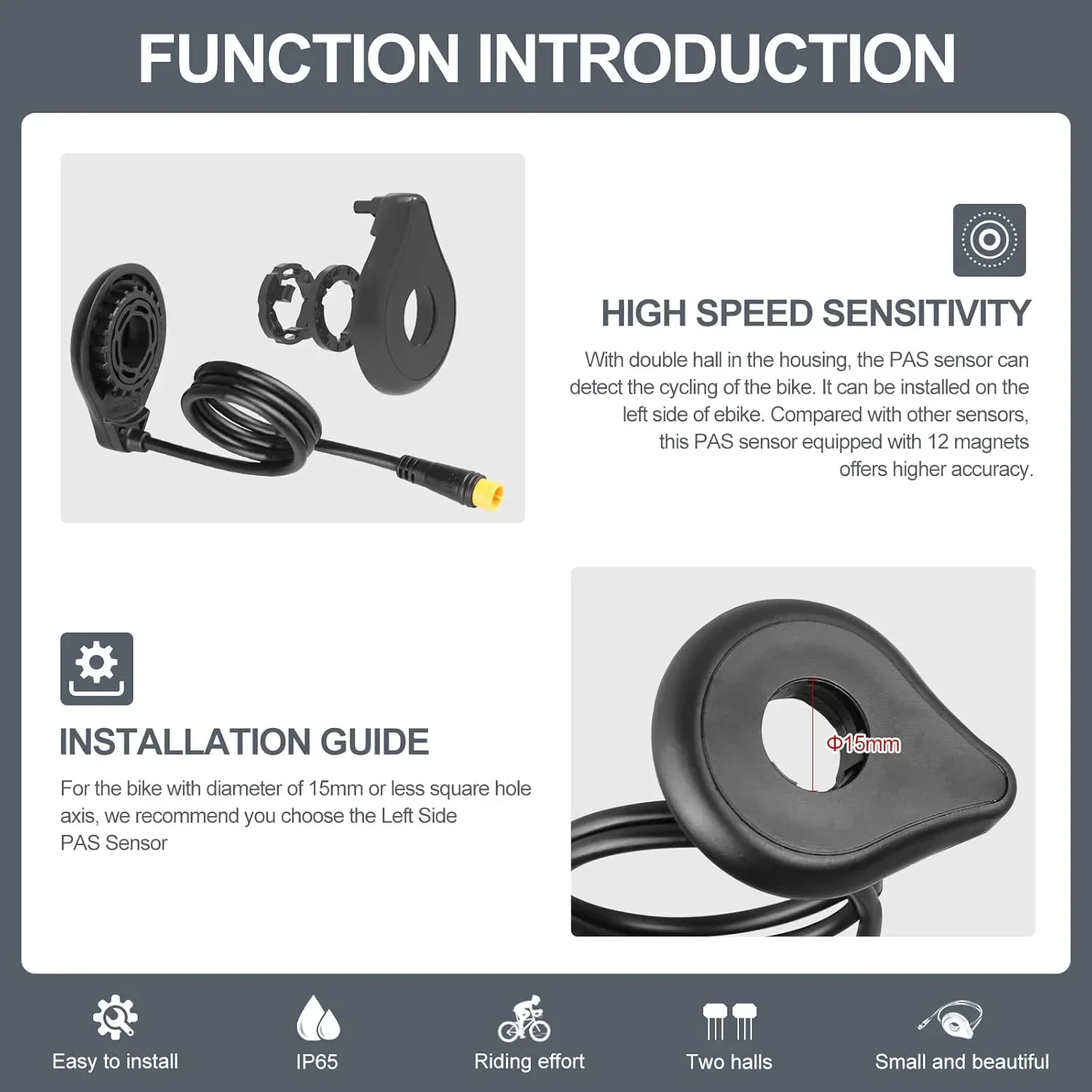 VIVI Electric Bike Speed and Cadence Sensors - Image 6
