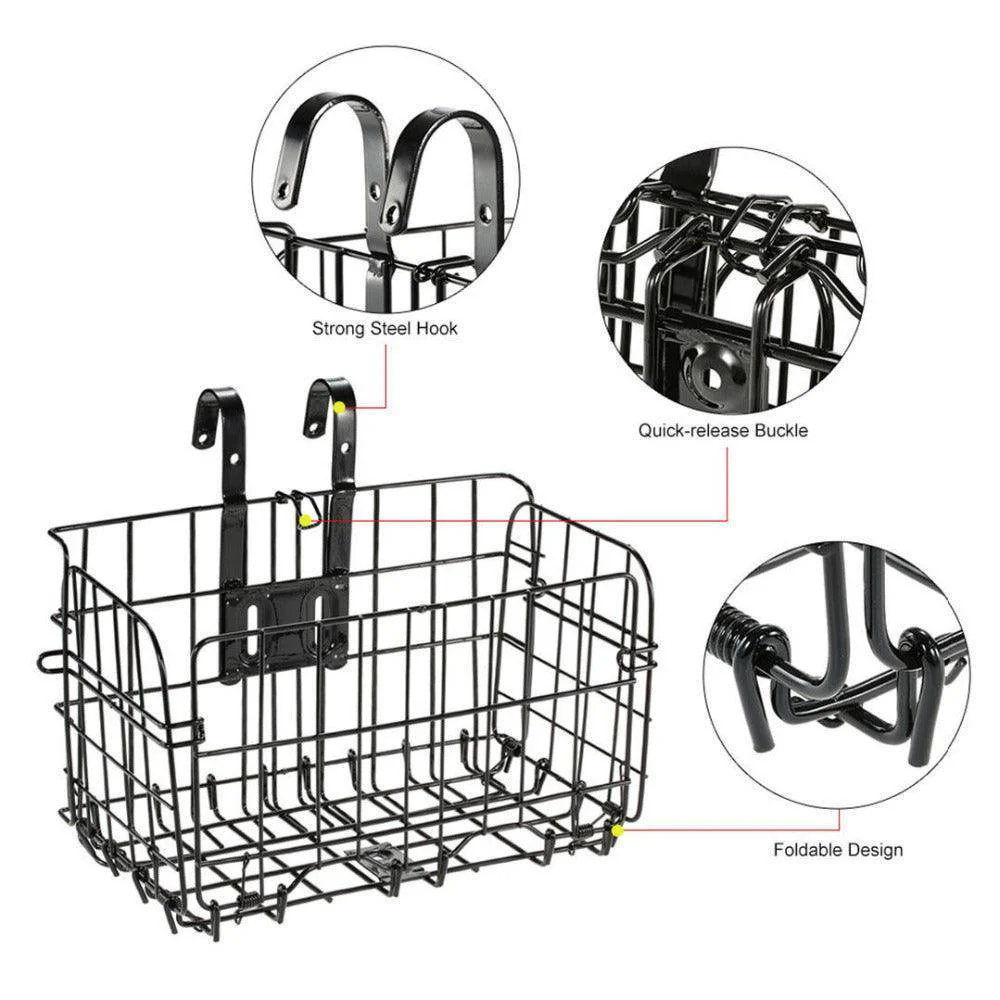 VIVI Front Bike Basket Hanging Storage Basket - Image 4