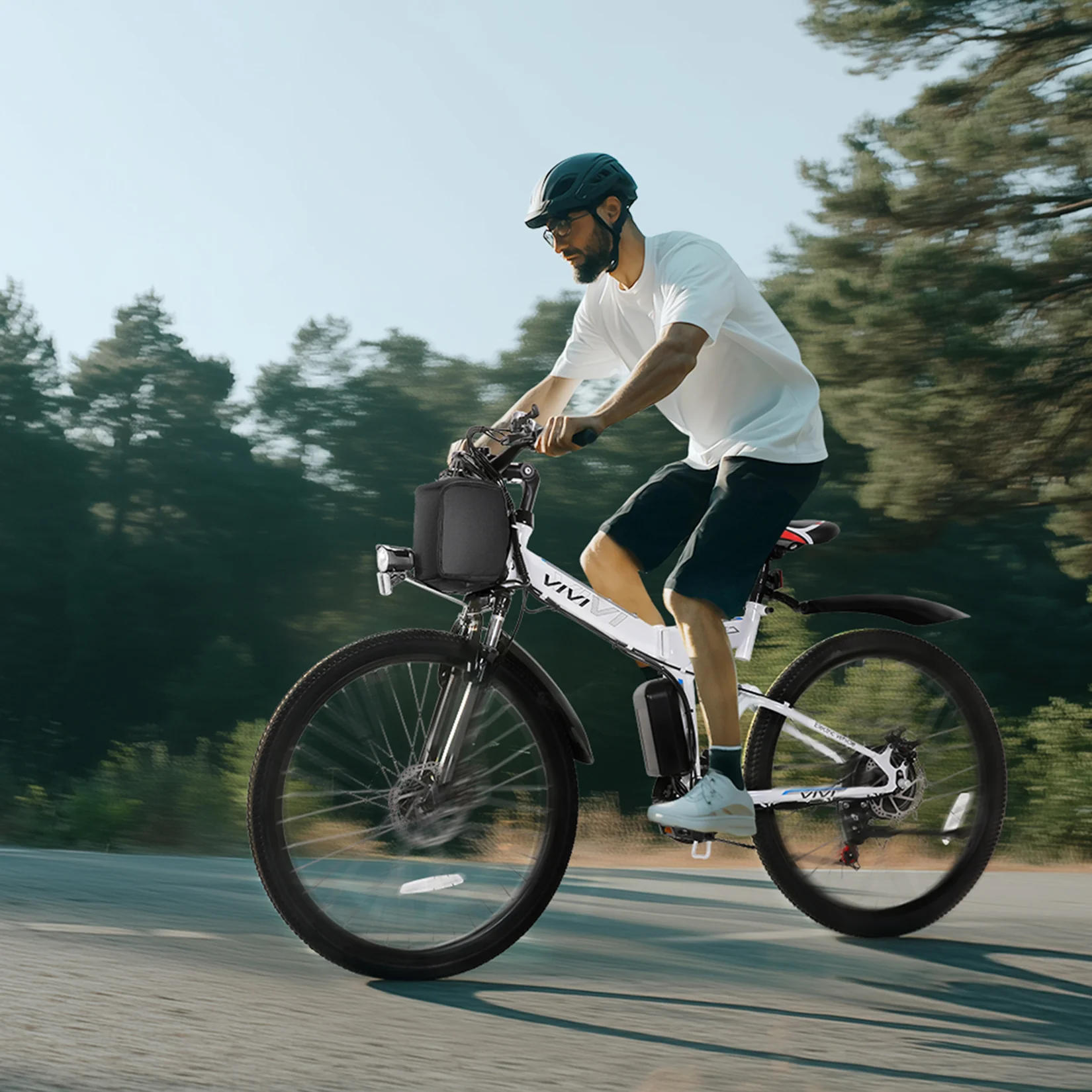 VIVI M026TGBUL Electric Bike Foldable Full Suspension Electric Mountain Bike SGS Certified to UL2849 - Image 16