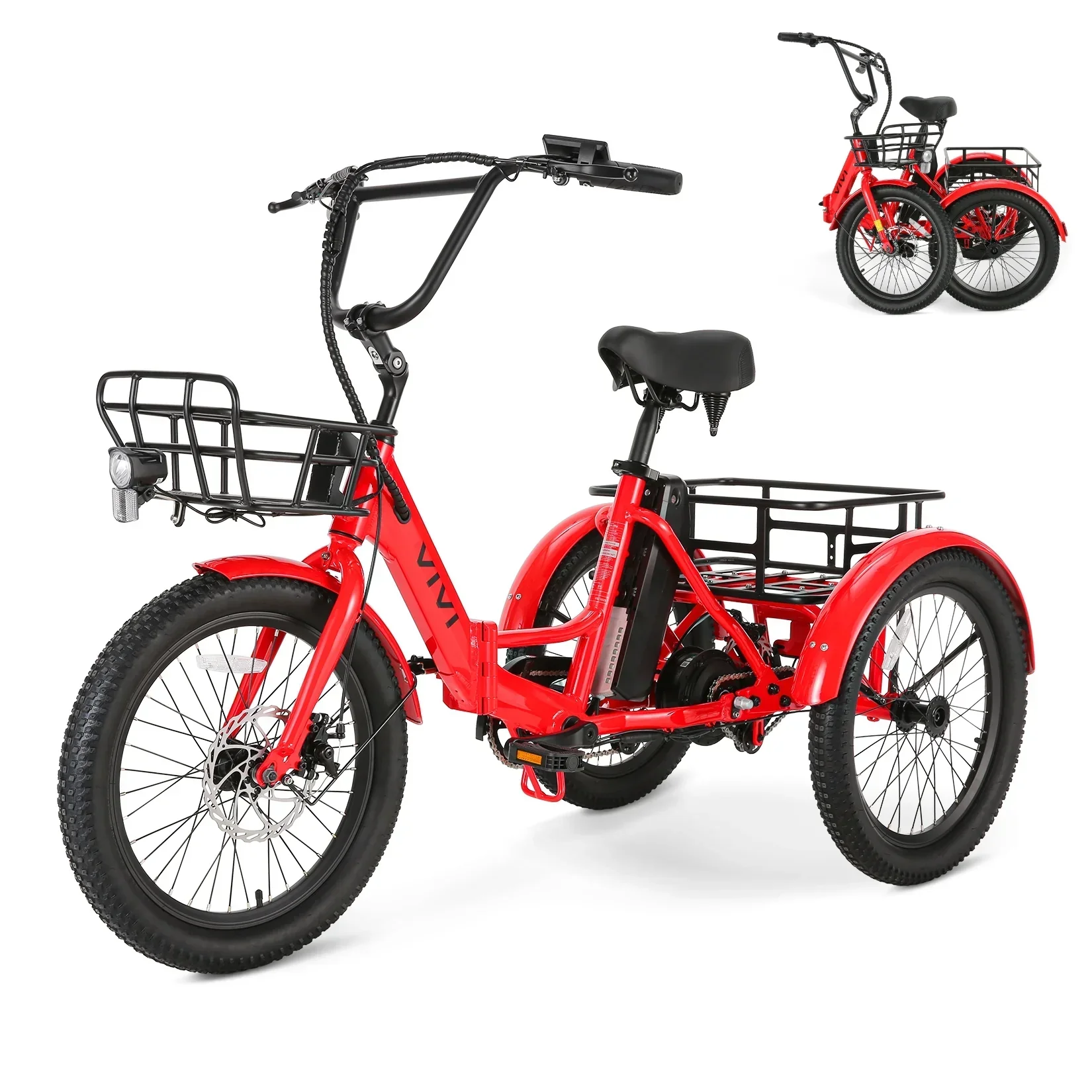 VIVI T01 Electric Trike Folding Cargo Electric Tricycle SGS Certified to UL2849 - Image 21