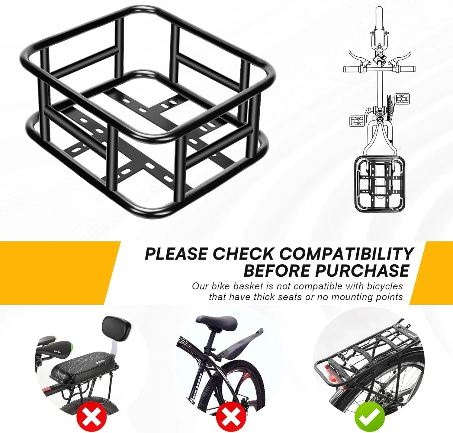 VIVI Universal Rear Rack Basket Cargo Baskets - Image 6
